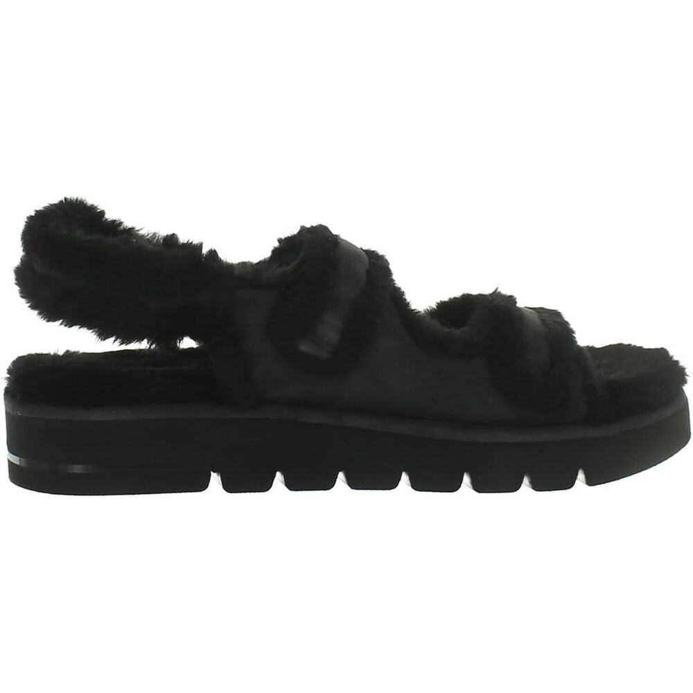Stuart Weitzman Women's Zoe Lift Chill Suede Sandal, Black Size 9B